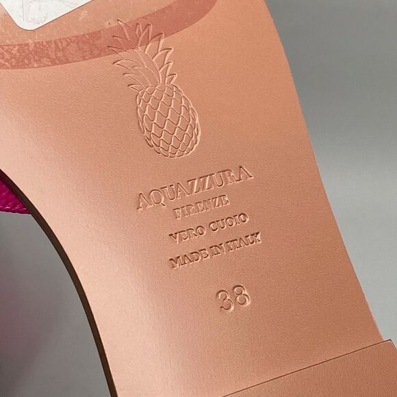 Aquazzura Villette Textile Flat Sandals size 38 - Picture 11 of 11